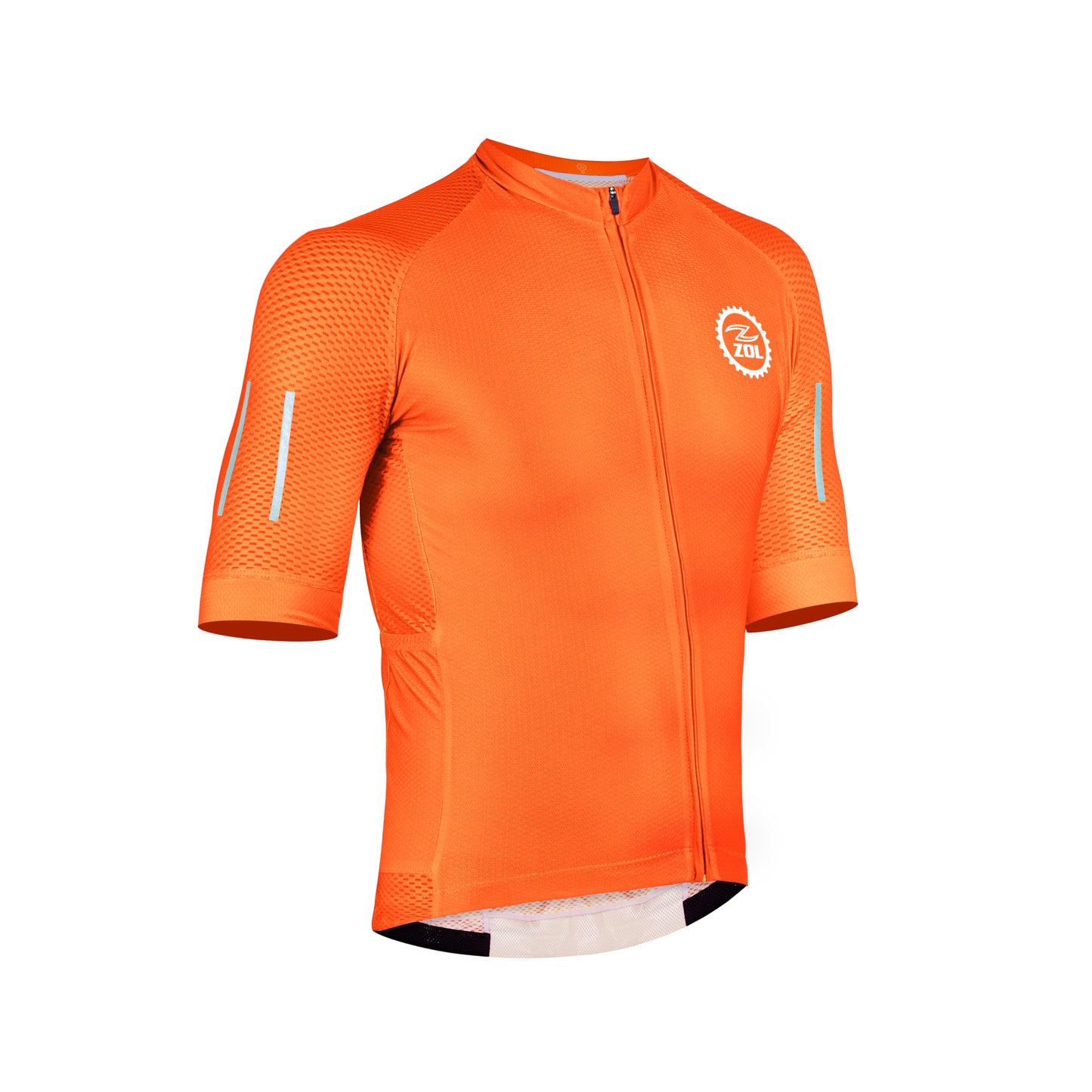 Zol Cycling Orange Breathable Race Fit Jersey (Men's)