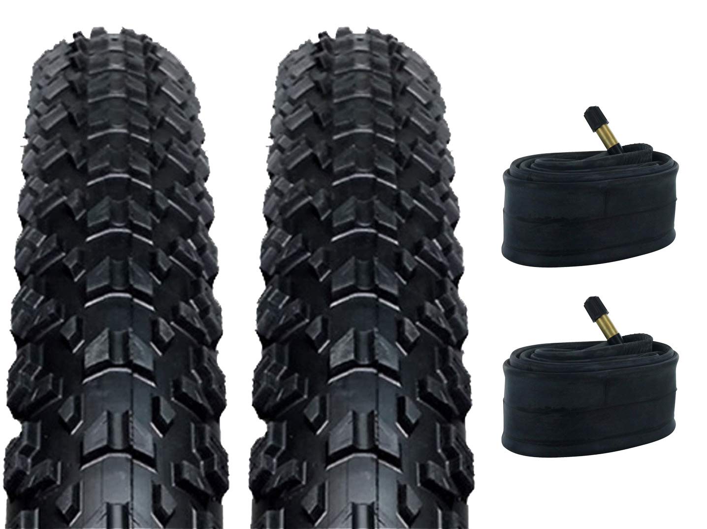 Zol Bundle Pack Z2018 MTB Tires and Tube 26x2.25", Schrader/American 48 MM Valve