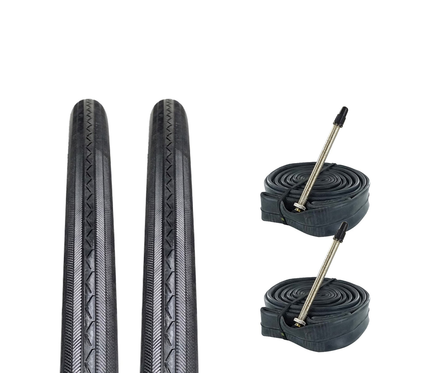 Zol Bundle 2 Pack Z1076 Road Tires and Tube 700x25c Presta/French - Zol Cycling