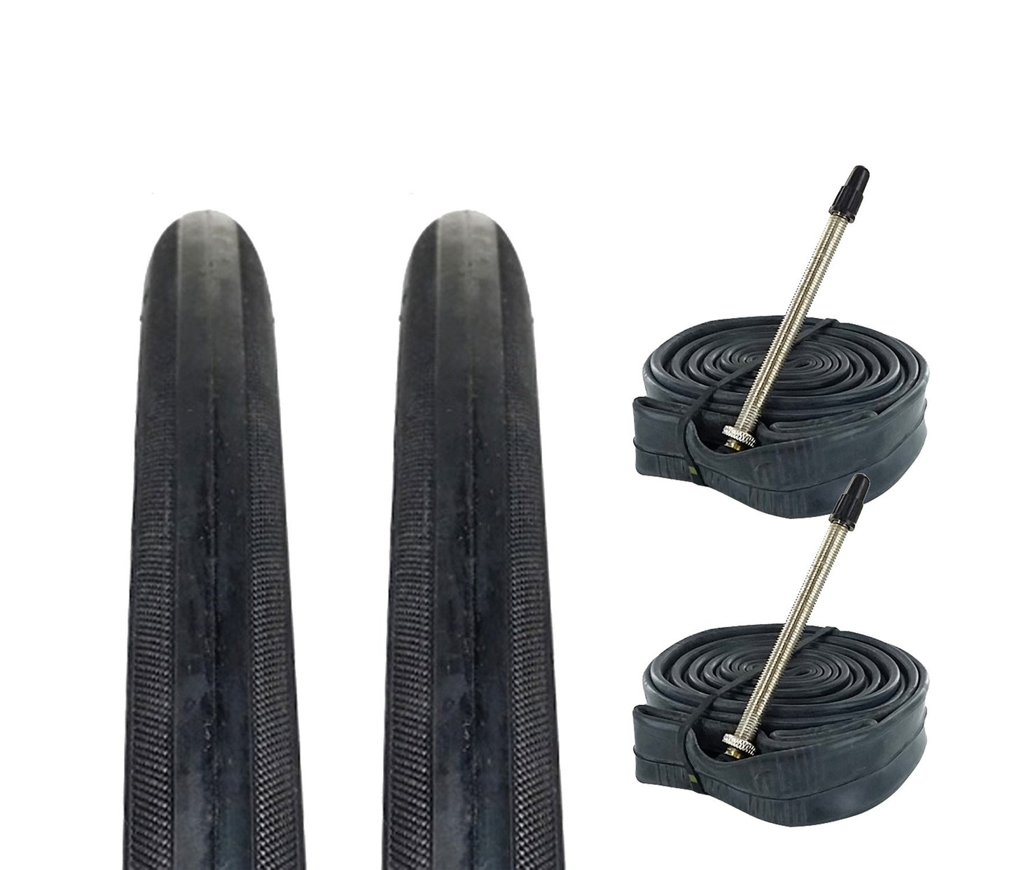 Zol Bundle 2 Pack Z1233 Road Tires and Tube 700x23C, Presta/French - Zol Cycling
