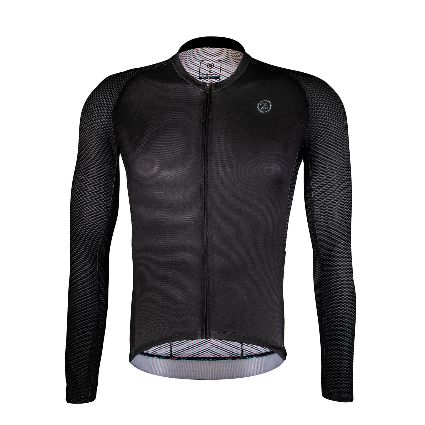 Zol Cycling Black Long Sleeve Breathable Race Fit Jersey (Men's) - Zol Cycling