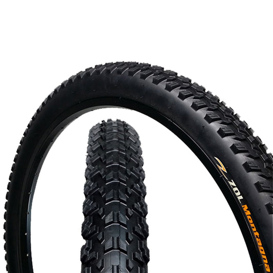 Zol Montagna Mtb Mountain Wire Bike Bicycle Tire 27.5x2.125" Black - Zol Cycling