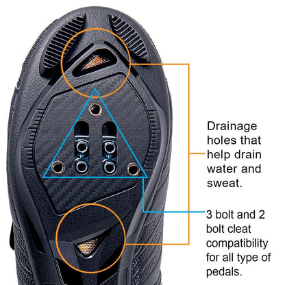 Zol Stage Road Cycling Shoes with Look Keo Cleats