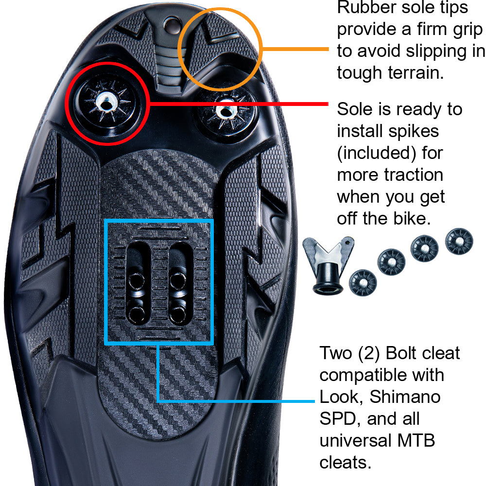 Zol Raptor Mtb and Indoor Cycling Shoes with Pedals and Cleats