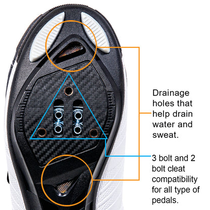 Zol Stage Road Cycling Shoes with Spd Mtb Cleats