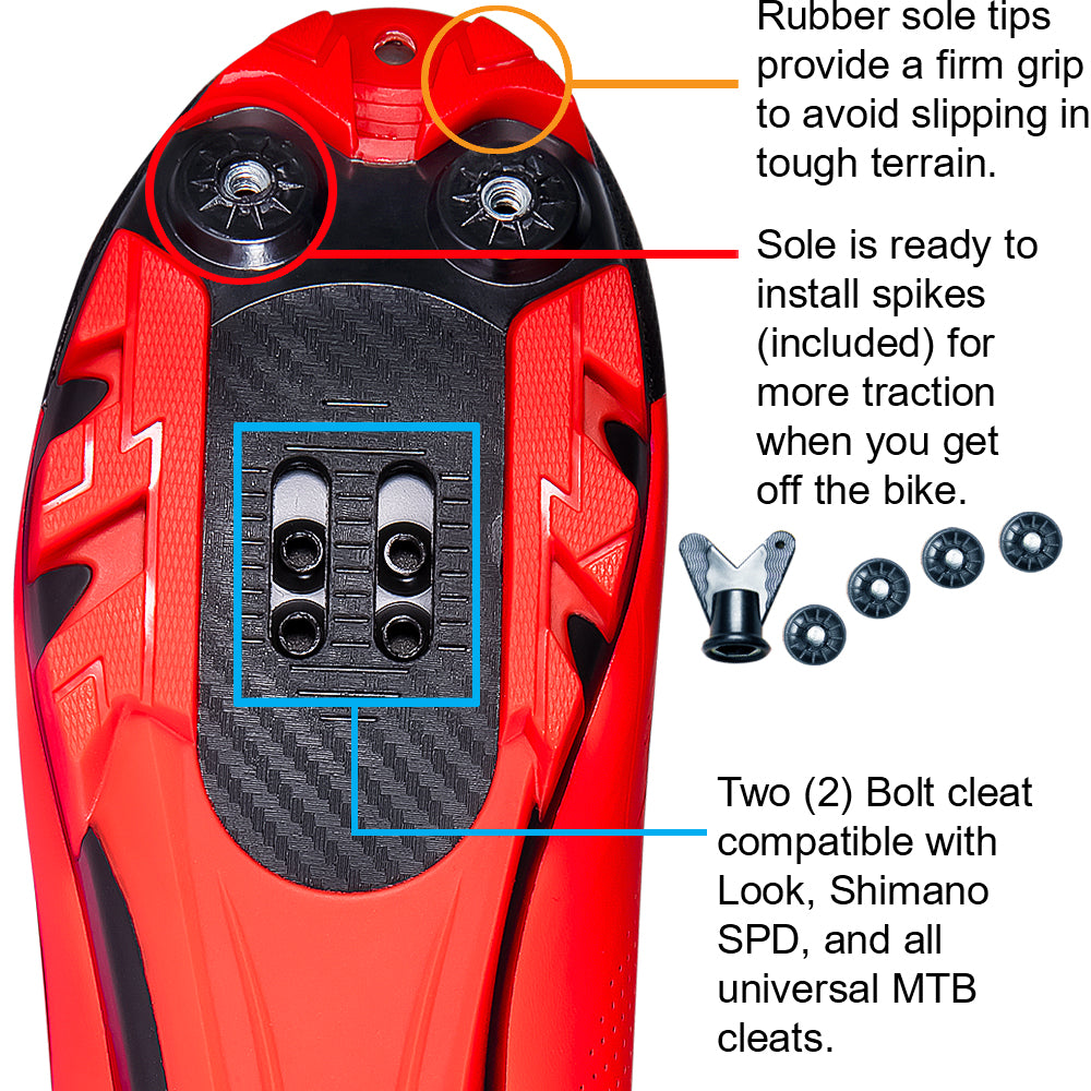 Zol Raptor Mtb and Indoor Cycling Shoes with Pedals and Cleats