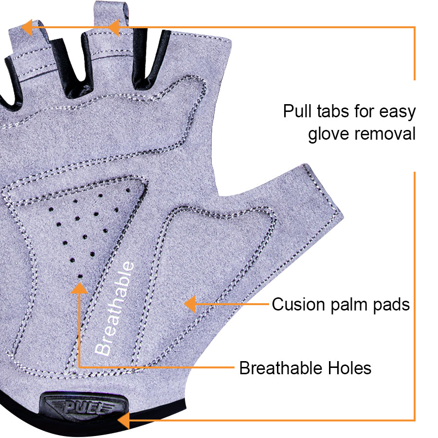ZOL Tour Mens and Women Cycling Gloves Half Finger Breathable Comfort Pads Workout Gloves for Gym, Bike Gloves Full palm protection