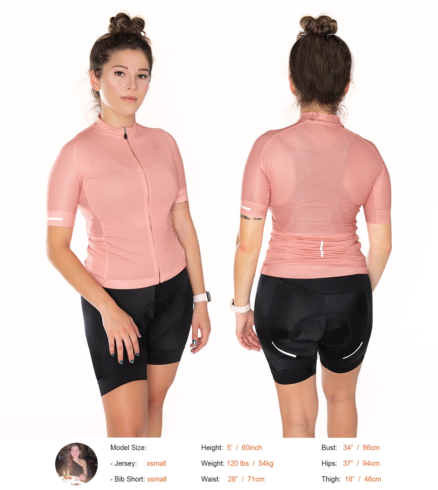 Zol Cycling Peach Breathable Race Fit Jersey (Women)