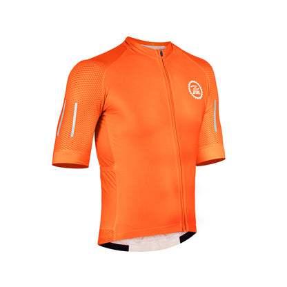 Zol Cycling Orange Breathable Race Fit Jersey (Men's)