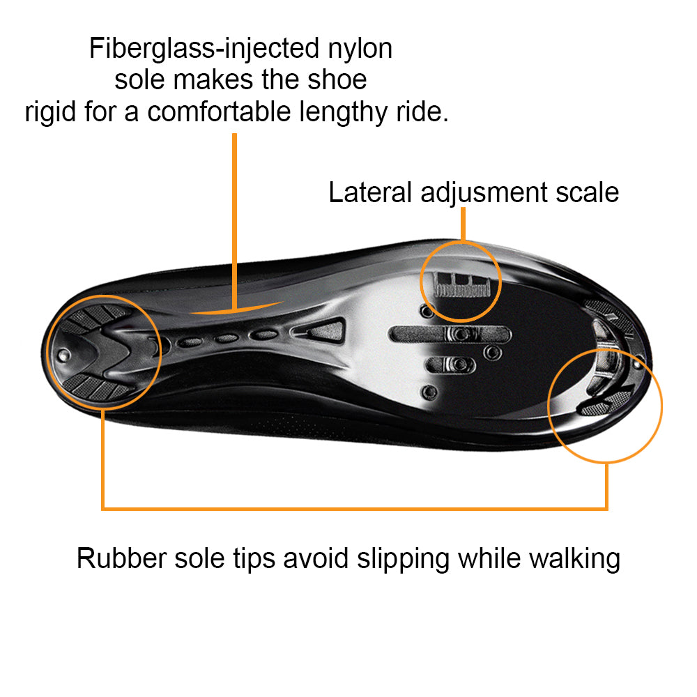 Zol Fondo Road Cycling Shoes with Mtb Spd Cleats