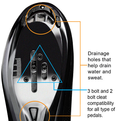 Zol Fondo Road Cycling Shoes with Mtb Spd Cleats