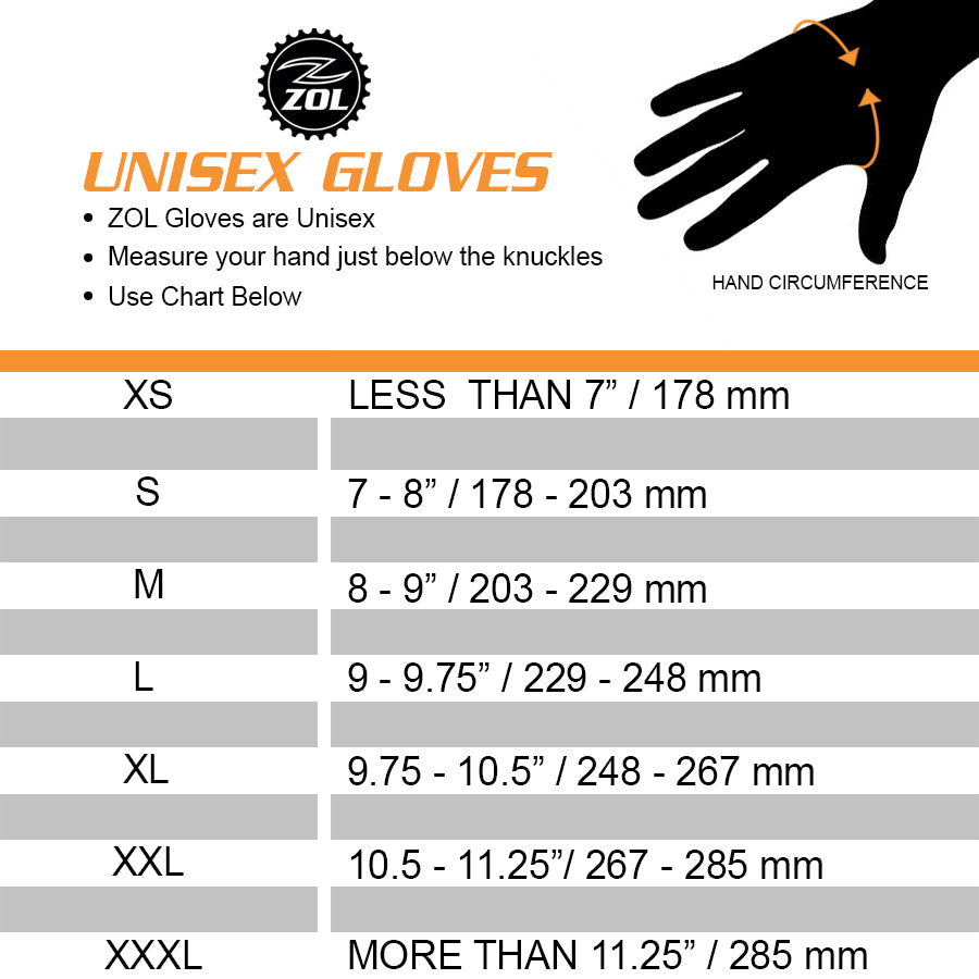 ZOL Tour Mens and Women Cycling Gloves Half Finger Breathable Comfort Pads Workout Gloves for Gym, Bike Gloves Full palm protection