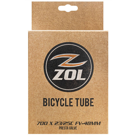 Zol Road Bicycle Bike Inner Tube 700x18-25C Road Bike Replacement Inner Tubes Presta French Valve 48mm for Road Bikes Size of 700c x 18, 23, and 25