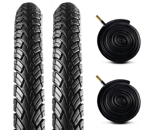 Zol Bundle 2 Pack Velocita BMX Tire and Tube 20x1.75C, Schrader 48 mm valve