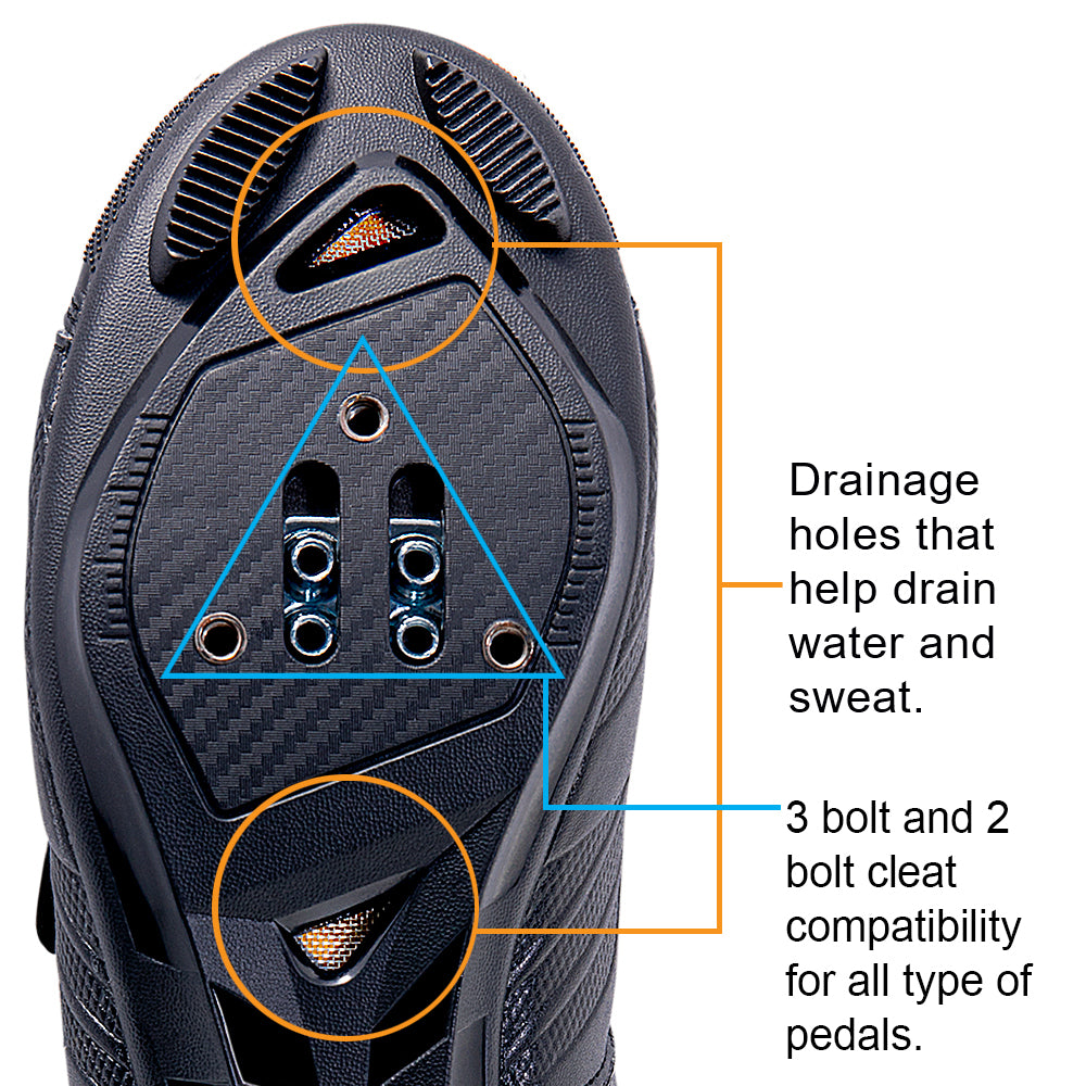 Zol Stage Road Cycling Shoes with Spd Mtb Cleats