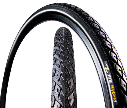 Zol Bundle 2 Pack Velocita Road Reflective Tire and Tube 700X38c Presta/French Valve