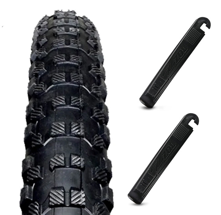 Zol Montagna Mtb Mountain Wire Bike Bicycle Tire 29x2.10" 29er Black With 2 Tire Levers - Zol Cycling