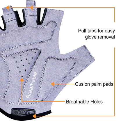 ZOL Tour Mens and Women Cycling Gloves Half Finger Breathable Comfort Pads Workout Gloves for Gym, Bike Gloves Full palm protection - Zol Cycling