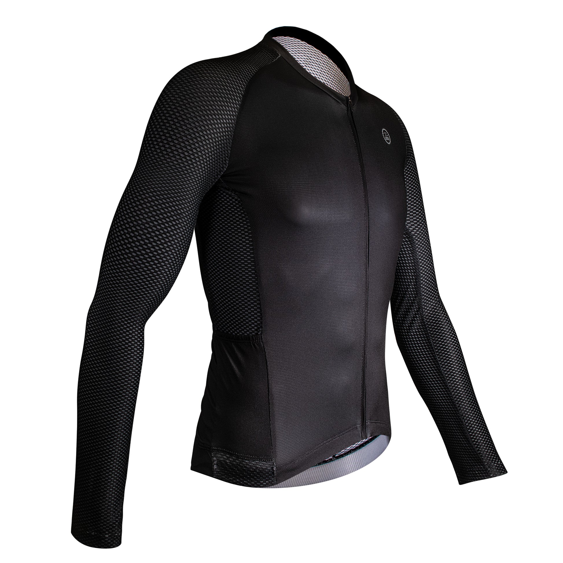 Zol Cycling Black Long Sleeve Breathable Race Fit Jersey (Men's) - Zol Cycling