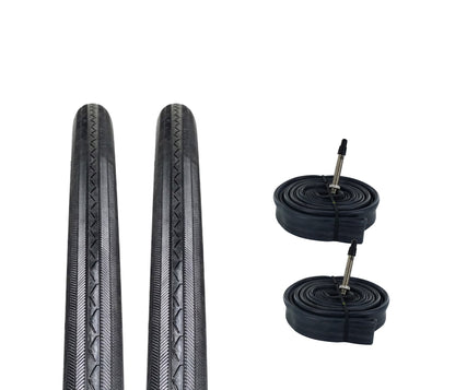 Zol Bundle 2 Pack Z1076 Road Tires and Tube 700x25c Presta/French - Zol Cycling