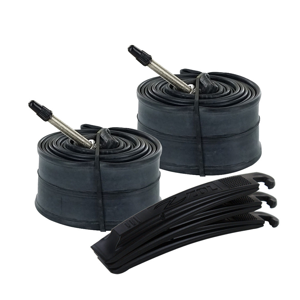 Zol Bundle Pack of 4 Bike Inner Tubes 29" French Valve 48mm & 3 Zol Tire Levers - Zol Cycling