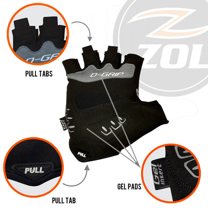 Zol Race Performance Cycling Gloves Half Finger Bike Gloves Gel Pad - Zol Cycling