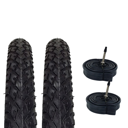 Zol Bundle 2 Pack Z2011 Urban Hybrid Tires and Tube 700x38C, French 48MM Valve - Zol Cycling