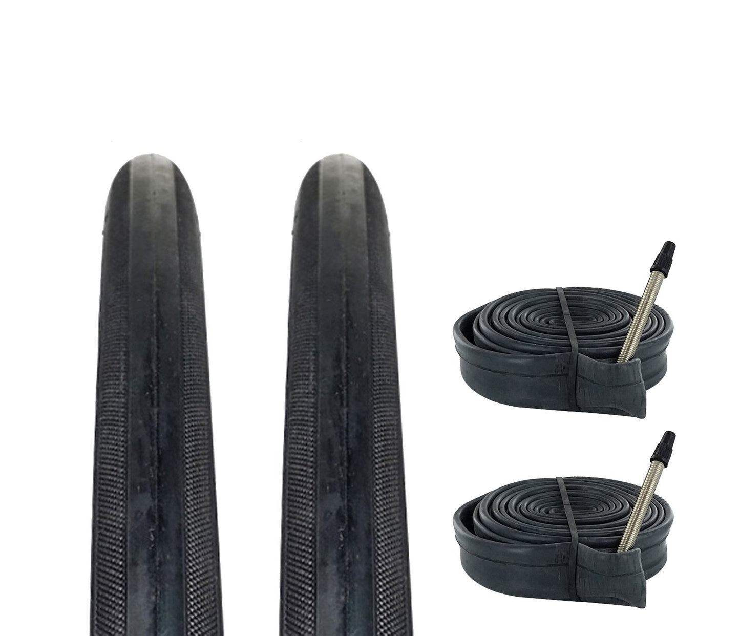 Zol Bundle 2 Pack Z1233 Road Tires and Tube 700x23C, Presta/French - Zol Cycling