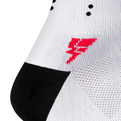 Forward Dots Cycling Socks (White) - Zol Cycling