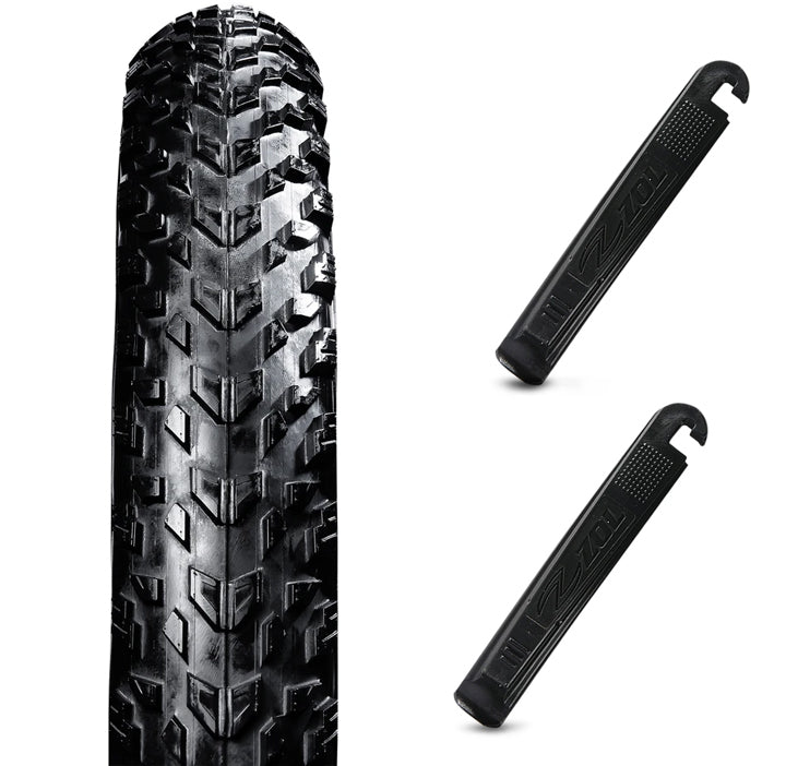 Zol Mtb Montanga Fat Bike Wire Bicycle Tire 26x4.0 With 2 Tire Levers - Zol Cycling