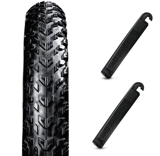 Zol Mtb Montanga Fat Bike Wire Bicycle Tire 26x4.0 With 2 Tire Levers - Zol Cycling